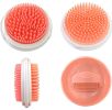 Pet Life 'Bravel' 3-in-1 Travel Pocketed Dual Grooming Brush and Pet Comb - Orange