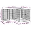 14-Panel Dog Playpen Black 19.7"x39.4" Powder-coated Steel - Black