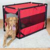 Life Large Portable Dog Kennel, Red - red