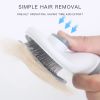 Pet Comb Stainless Steel Needle Comb Dog And Cat Hair Removal Floating Hair Cleaning Beauty Skin Care Pet Dog Cleaning Brush - Blue