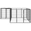 18-Panel Dog Playpen Black 19.7"x39.4" Powder-coated Steel - Black