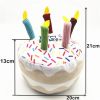 Dog plush toys; pets gnawing bones; sounding toys; teeth cleaning; fun birthday cakes; dog toys; dog gifts - Embroidered bone