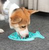 Anti-Choke Pet Dish Feeding New Slowly Eating Dog and Cat Feeder Bowl Food Eat Slowly Down Puppy Feed Cup Diet Dish Fish Shape Eating Tray - blue