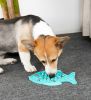 Anti-Choke Pet Dish Feeding New Slowly Eating Dog and Cat Feeder Bowl Food Eat Slowly Down Puppy Feed Cup Diet Dish Fish Shape Eating Tray - blue