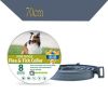 Boxed Anti Flea And Tick Dog Collar Dog Antiparasitic Collar Cat Mosquitoes Insect Repellent Retractable Deworming Pet Accessories - grey - 70cm