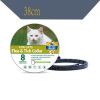 Boxed Anti Flea And Tick Dog Collar Dog Antiparasitic Collar Cat Mosquitoes Insect Repellent Retractable Deworming Pet Accessories - grey - 38cm