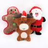 Christmas pet chew toy Pet plush voice toy Christmas molar bite-resistant cute cartoon dog toy - fawn