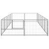 Dog Kennel Silver 107.6 ftÂ² Steel - Silver