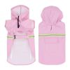 Pet raincoat for large and small dog; PU waterproof big dog raincoat; outdoor reflective dog raincoat - Pink - 4XL