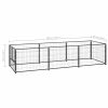 Dog Kennel Black 32.3 ftÂ² Steel - Black