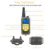 Dog Training Collar IP67 Waterproof Pet Trainer 300mAh Rechargeable 875 Yard Remote Control 4 Modes - Black