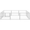 Dog Kennel Silver 96.9 ftÂ² Steel - Silver