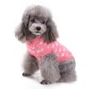 Pet Dog Sweater Turtleneck Dog Knitwear Warm Pet Sweater - Pink - 2XL