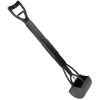 31.5in Pet Pooper Scooper Foldable Long Handle Dog Poop Waste Pick Up Rake for Large Medium Small Dogs Cats Pets - Black