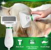 Pet hair comb Dog and cat hair dryer 2 and 1 pet supplies Pet hair Dryer with Slicker Brush; pet grooming - Blowing comb - white